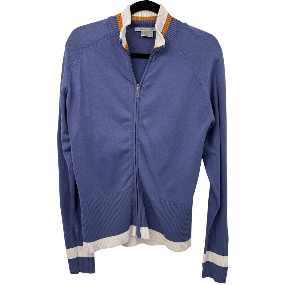 Vintage Nike Golf Full Zip Sweater Womens M Purple‎ Y2K Sporty Athleisure Preppy